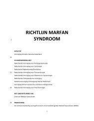 RICHTLIJN MARFAN SYNDROOM - Kwaliteitskoepel