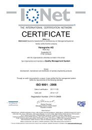 Quality management certificate - Hansgrohe