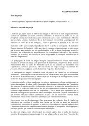 Projet COGNIPHON Titre du projet Contrôle cognitif de la production ...