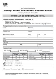 Formular înregistrare hotel