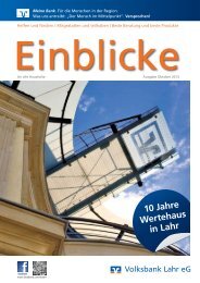 Kundenzeitschrift Einblicke.pdf - Meine Bank vor Ort