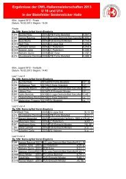 Ergebnisse der OWL-Hallenmeisterschaften 2013 U 16 und U14 in ...