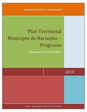 Plan Territorial Municipio de Naranjito – Programa - Junta de ...