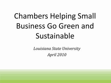 Sustainability for Small and Mid-Size Enterprise - Center for Energy ...