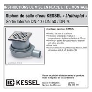 Siphon de salle d'eau KESSEL Â« L'ultraplat Â»