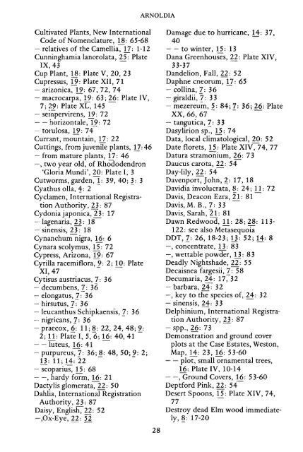 Index - A to Dw - Arnoldia