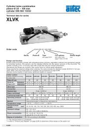 Cylinder/valve combination piston-Ã 32 â 100 mm cylinder DIN ISO ...