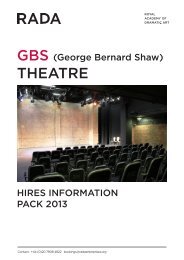 GBS (George Bernard Shaw) THEATRE - RADA