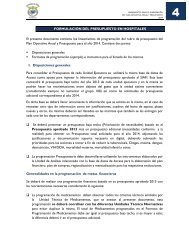 FORMULACIÓN DEL PRESUPUESTO EN HOSPITALES El ...