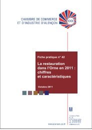 La restauration dans l'Orne en 2011 : chiffres et ... - (CCI) d'AlenÃ§on