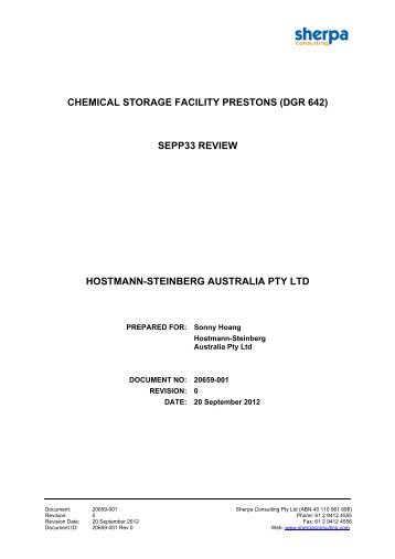 sepp33 review hostmann-steinberg australia pty ltd