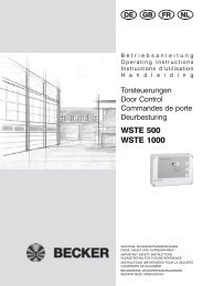 Deursturing WSTE 1000 - Becker-Antriebe - Home