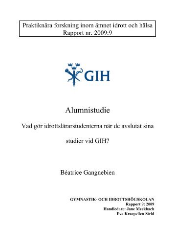 Rapport 9: 2009 - GIH