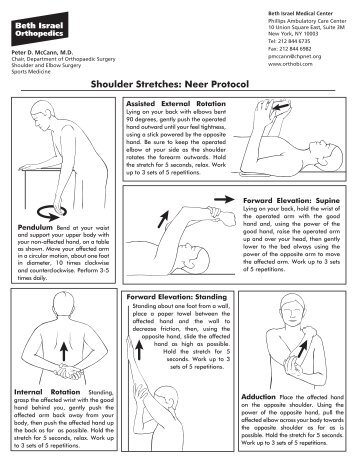 Shoulder Stretches: Neer Protocol