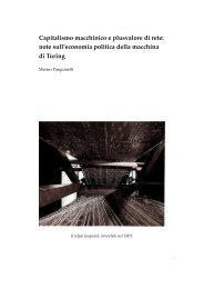 Capitalismo macchinico e plusvalore di rete - Matteo Pasquinelli