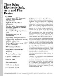 Safe & Arm Devices - L-3 Communications