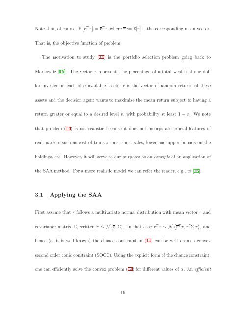 Sample Average Approximation Method for Chance Constrained ...