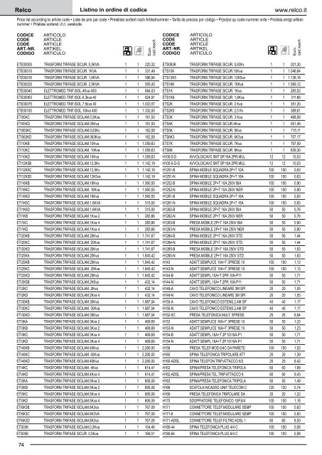 in vigore dal 1Â° maggio - Relco Group