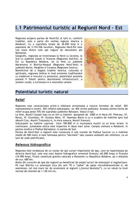 Planul Regional de Actiune pentru Turism Nord-Est 2008-2013