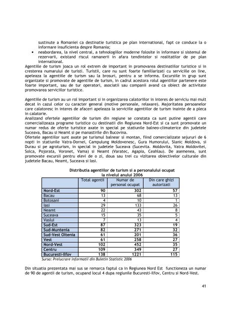 Planul Regional de Actiune pentru Turism Nord-Est 2008-2013