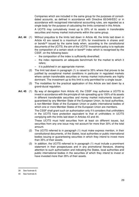 law of 20 December 2002 - Alfi