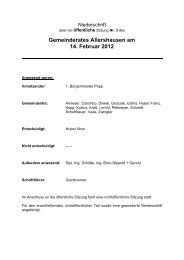 Gemeinderates Allershausen am 14. Februar 2012
