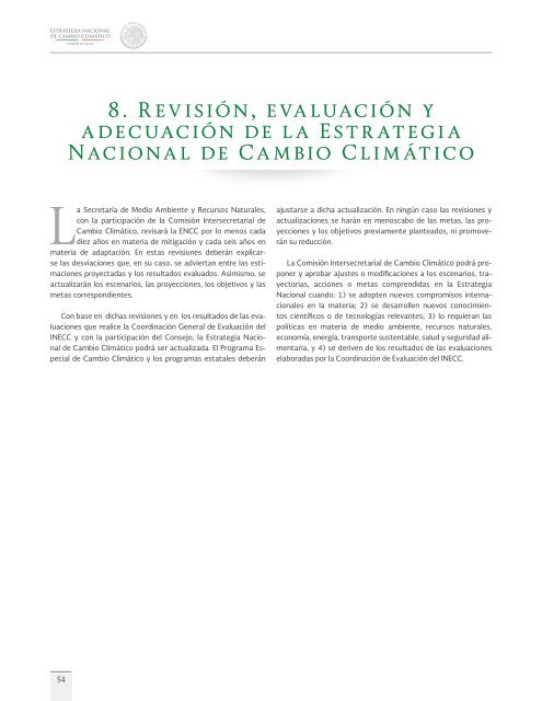 Estrategia Nacional de Cambio ClimÃ¡tico