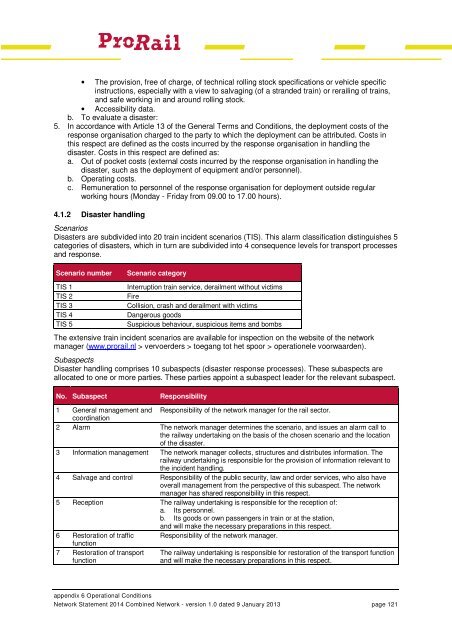 Network Statement 2014 - ProRail