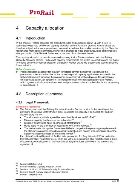 Network Statement 2014 - ProRail