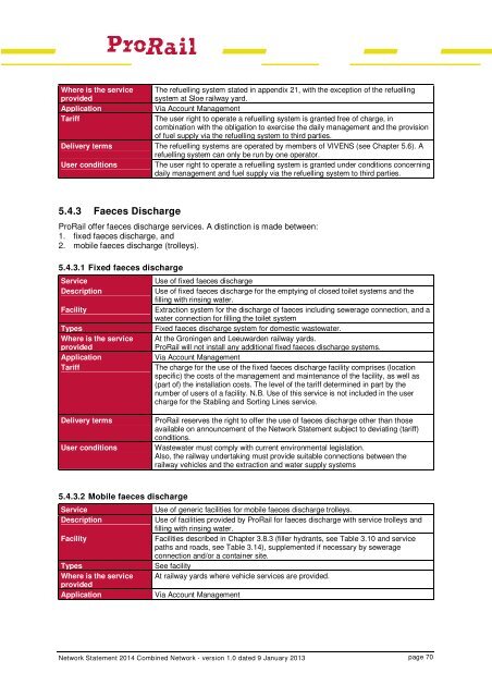 Network Statement 2014 - ProRail