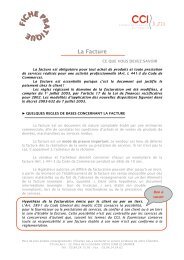 Fiche pratique juridique - La Facture - CCI du Jura