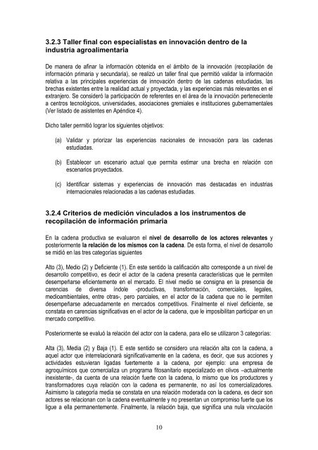 Cadena de Hortalizas para la ExportaciÃ³n - Fia