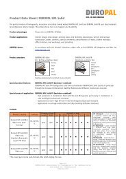 Product Data Sheet: DUROPAL HPL Solid