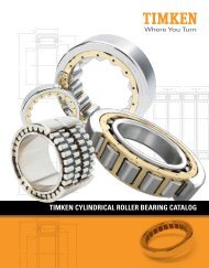 Timken Cylindrical Roller Bearing Catalog