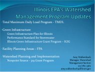 Illinois EPA's Watershed Management Program Updates