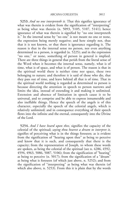 Arcana Coelestia volume 7 - Swedenborg Foundation
