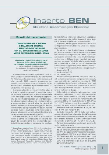 scarica il pdf - EpiCentro - Istituto Superiore di SanitÃ 
