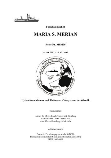 MARIA S. MERIAN - Institute of Oceanography, University of Hamburg