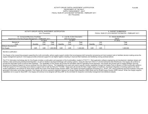 Navy Working Capital Fund - DON FM&C Website