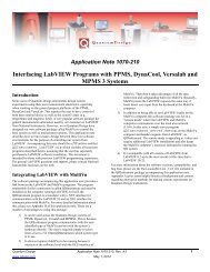 Interfacing LabVIEW Programs with PPMS, DynaCool, Versalab and ...