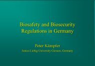 Biosafety and Biosecurity Regulations in Germany