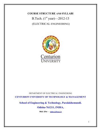 1st year EE - Centurion University