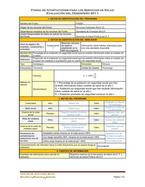 Fondo de Aportaciones para los Servicios de Salud (FASSA)