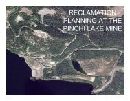 RECLAMATION PLANNING AT THE PLANNING AT ... - Minerals North