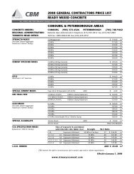 2008 general contractors price list ready mixed ... - St Marys Cement