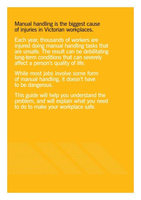 Your health and safety guide to Manual handling - WorkSafe Victoria
