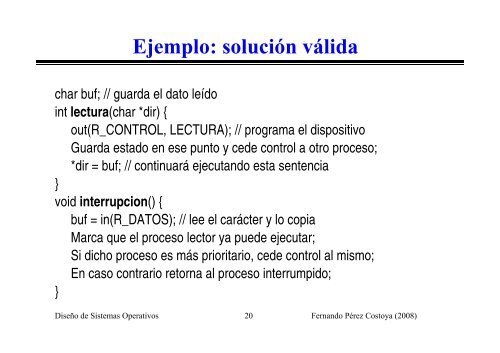 de un proceso