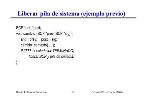 de un proceso