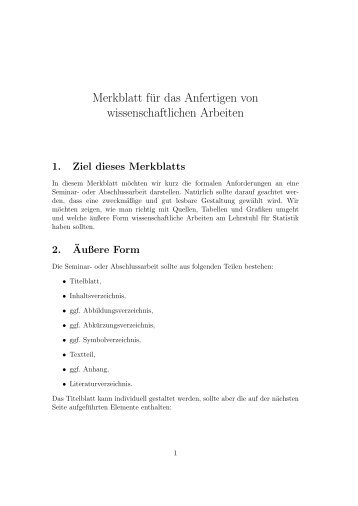 Merkblatt - FernUniversitÃ¤t in Hagen