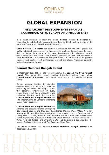 GLOBAL EXPANSION - Hilton